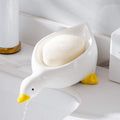 Ceramic Duck Soap Dish with Drainage Tray