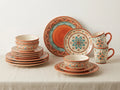 Bohemian Multicolor Stoneware Dinnerware Set 16 Piece