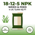 Weed & Feed Lawn Fertilizer 18-12-5 NPK Pre-Emergent 4lbs hero image