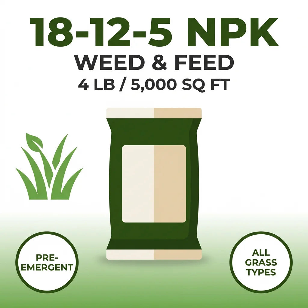 Weed & Feed Lawn Fertilizer 18-12-5 NPK Pre-Emergent 4lbs hero image