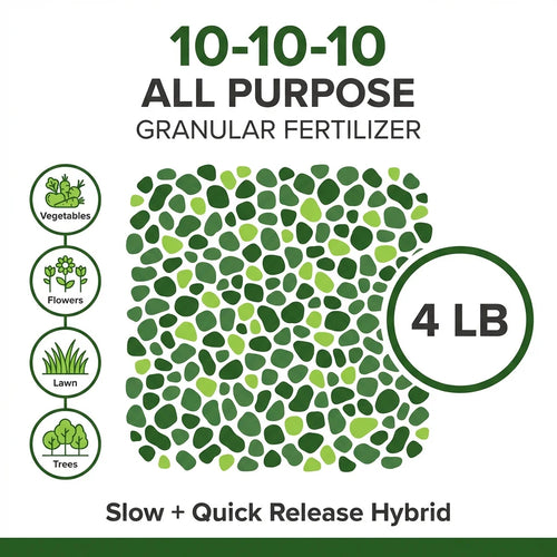 10-10-10 All Purpose Granular Fertilizer Balanced NPK 4 lb hero image