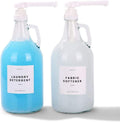 Glass Soap and Lotion Dispenser Set with Bamboo Pump